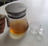 尚明加厚耐熱玻璃泡茶壺鋁蓋懶人泡茶器茶壺茶水分離過濾簡約茶具套裝 4杯+托盤+金灰色 800ml 曬單實拍圖
