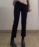 MsShe大碼女裝2025秋冬【加厚保暖雙面磨毛】胖mm高腰哈倫長(zhǎng)褲子 A款黑色現(xiàn)貨偏小半個(gè)碼 2XL 曬單實(shí)拍圖