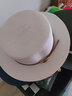撞青春防曬遮陽(yáng)帽草帽女春夏季草編歐美法式時(shí)尚平頂禮帽沙灘百搭太陽(yáng)帽 小皮帶白色 均碼（55-60cm） 曬單實(shí)拍圖