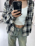 Jret水洗黃泥染淺色直筒牛仔褲女春夏高腰寬松顯瘦拖地褲子ins潮 藍泥色 常規(guī) M 【93-103斤】 曬單實拍圖