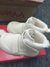 PONY/波尼 童鞋秋冬新款兒童加絨靴子高幫魔術(shù)貼棉鞋雪地靴 244K1CA01BE加絨米色 37 腳長約231~235mm 建議拍大一碼 曬單實拍圖