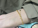 中國黃金（CHINA GOLD）黃金手鏈女足金鳳尾手鏈素金首飾七夕新年節生日禮物送女友老婆 鳳尾手鏈 約2.6g 曬單實(shí)拍圖