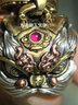 琢匠瑞獅點(diǎn)睛吊墜醒獅國(guó)風(fēng)小眾時(shí)尚飾品本命年禮物 龍紋銅環(huán)+手工編織繩 曬單實(shí)拍圖