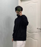 NYING重磅高領(lǐng)毛衣男冬季新款美式潮牌加絨加厚保暖針織毛線(xiàn)衣大碼寬松 黑色 XL 125-145斤 曬單實(shí)拍圖