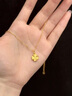 老鳳祥四葉草黃金項(xiàng)鏈女足金吊墜首飾七夕情人節(jié)禮物送女友老婆 足金四葉草吊墜+贈S925鏈 曬單實(shí)拍圖
