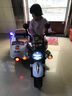 派克奇大號兒童電動(dòng)摩托車(chē)可坐雙人侉子車(chē)童車(chē)三輪車(chē)寶寶玩具車(chē)可坐大人 白色12A電瓶+皮座+手擰+喊話(huà)器 曬單實(shí)拍圖