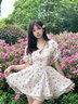 格邏恩（GELUOEN）初戀碎花連衣裙子夏天女裝2024收腰顯瘦小清新在逃公主風(fēng)蓬蓬短裙 圖片色 均碼（可備注碼數(shù)） 曬單實(shí)拍圖