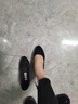 老北京布鞋女單鞋黑色平底鞋女職業(yè)上班鞋牛筋底軟底一腳蹬工作鞋職業(yè)黑色布鞋 HKZN 黑色 35 曬單實(shí)拍圖