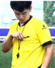 KELME /卡爾美足球裁判服男運動(dòng)套裝足球專(zhuān)業(yè)比賽裁判球衣 K15Z225 亮黃/黑 M/170 曬單實(shí)拍圖