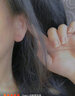 芙蕖s925銀白色水鉆耳骨耳釘裸鉆男女高級感2024新款養耳洞耳飾 5mm一對配銀耳堵 曬單實(shí)拍圖