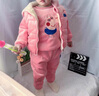 迪士尼（Disney）寶寶冬裝套裝2023新款男女童洋氣衣服金絲絨加厚秋冬裝衛衣三件套 粉色 佩奇加絨三件套 90碼建議1周歲左右 曬單實(shí)拍圖
