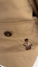 Teenie Weenie Kids小熊童裝秋季女寶寶經(jīng)典刺繡多層披肩風(fēng)衣外套 米色 80 cm 曬單實(shí)拍圖