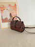 愛(ài)情海頭層牛皮包包女包小方包單肩手提斜挎包生日禮物高級感送女友老婆 【咖啡色】實(shí)用品牌百搭小眾 時(shí)尚簡(jiǎn)約輕奢ck風(fēng)通勤休閑潮流高檔 曬單實(shí)拍圖