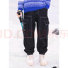 男生女生童裝男大童連帽羽絨服兒童字母中長款冬裝NCYAJ42036A 黑色【南方款】 150cm 曬單實拍圖