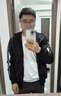 花花公子（PLAYBOY）衛(wèi)衣男休閑套裝男士秋冬季休閑褲三件套連帽長褲子中青年簡約 黑白色 3XL -(160斤-180斤) 曬單實(shí)拍圖