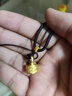 京工美作古法黃金吊墜 足金999 十二生肖本命年印章吊墜生日禮物 生肖蛇 金重8g 曬單實(shí)拍圖