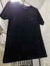 七匹狼短袖T恤男夏季絲光棉上衣青年休閑LOGO體恤男裝 黑色 175/52A/XL 曬單實(shí)拍圖