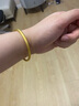 佐卡伊黃金手鐲女999足金古法素圈手鐲結(jié)婚送老婆半實(shí)心 約10克（60#） 曬單實(shí)拍圖