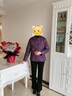 恒源祥女裝 中老年人棉服女?huà)寢尪径炭钶p薄外套老太太棉襖奶奶 紫色9806 2XL 建議(100-115)斤 曬單實(shí)拍圖