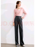 百圖betu女裝秋季新款休閑褲通勤百搭直筒褲西褲腿精褲子2408T74 深灰 L 曬單實(shí)拍圖