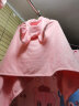 洁丽雅儿童浴巾带帽斗篷新生婴儿洗澡比棉纱布柔软吸水宝宝浴袍 (70*140cm)粉色小象 实拍图