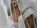 百麗（Belle）干練方扣高跟鞋女商場(chǎng)同款質(zhì)感羊皮淺口單鞋Z8B1DCQ3 米白 35 (225mm) 曬單實(shí)拍圖