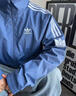 三葉草（Adidas）經(jīng)典款 黑白 側邊三條紋 立領長袖 梭織 風衣 夾克 外套  男女 JM2715 M 曬單實拍圖
