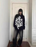 NEW OR MODE美式圓領(lǐng)毛衣男秋冬季新款寬松百搭復古高級感扎染潮牌休閑針織衫 灰色 XL 曬單實(shí)拍圖