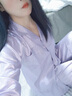 莫代爾高級感冰絲睡衣女春秋款長袖2025年新款仿真絲夏季家居服套裝 霧霾藍(lán)紫 L 曬單實(shí)拍圖