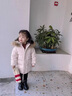 G.DUCKKIDS兒童羽絨服女童中長款2023冬季新款加厚童裝女孩冬裝外套寶寶反季 杏色棉服【真毛領(lǐng)】 90 建議80-90cm1歲半-2歲 曬單實拍圖