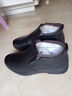 老人頭棉鞋男真皮冬季加絨保暖羊毛高幫鞋子男短靴中老年爸爸鞋棉皮鞋 XY21602-SN1黑色[牛筋底+羊毛里] 39 曬單實(shí)拍圖