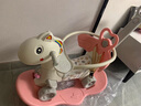 JaBaDaBaDo搖搖馬兒童玩具嬰兒溜溜車玩具寶寶百日周歲禮物木馬車蹦床多功能 天使馬-櫻花粉-大坐墊靠背閃光輪 曬單實(shí)拍圖