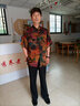 百福龍香云紗男士唐裝短袖上衣 民族風(fēng)中式盤扣男裝夏裝 中國風(fēng)唐裝 彩繪 46（建議145-155斤） 曬單實拍圖