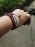 Djin朱砂手串歲歲平安足銀麥穗本命年朱砂手鏈生日禮物送女友老婆 雙圈手圍【15-17CM以下】 曬單實(shí)拍圖