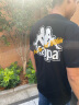 Kappa卡帕男款运动短袖休闲宽松T恤夏季圆领印花半袖K0A12TD31D 黑色-990 M 实拍图