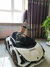 Geleeo兒童電動(dòng)車蘭博基尼玩具車四驅(qū)汽車遙控可坐大人寶寶1-3-6歲禮物 【白色】小型四驅(qū)+皮座+手機(jī)遙控 生日【官方正品授權(quán)】 曬單實(shí)拍圖