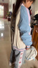 方糖姑娘初中生棒球服外套上衣春秋裝女大童潮高中寬松夾克衫休閑運(yùn)動(dòng)大學(xué) 66603SC米拼藍(lán)上衣 XL 曬單實(shí)拍圖