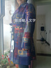 王小鴨春秋裝新款時(shí)尚寬松顯瘦長袖品牌女裝加厚中長款風(fēng)衣外套W-7032 藍(lán)色 3XL 曬單實(shí)拍圖