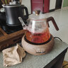 borun HOME 加厚玻璃煮茶壺耐高溫燒水壺大容量泡茶壺噴淋蒸煮茶器家用煮水花茶壺電陶爐功夫茶具 B款胡桃木壺+鼓型胡桃木色爐 曬單實(shí)拍圖