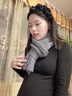 槿城冬季圍巾女韓版簡(jiǎn)約綠色毛線(xiàn)針織圍巾短款保暖圍脖男YYL012 灰色 25cmX160cm 曬單實(shí)拍圖