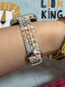 iSeriseWatchapple watch表帶9代女士皮質(zhì)iWatch10小香風(fēng)編織表帶復(fù)古多巴胺柔軟ins風(fēng)格子蘋果手表表帶8 橙藍格紋 45MM(7-8代)配殼膜 曬單實拍圖