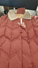 俞兆林媽媽冬裝外套羽絨棉服短款老年人衣服中老年棉衣女加絨加厚棉襖 深紫 3XL [建議123-135斤] 曬單實拍圖