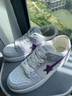 JOMC鞋子ins百搭2025新款滑板鞋子斷碼小白鞋復古港味帆布鞋 淺紫色 35 曬單實(shí)拍圖