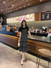 UKMR2025新款連衣裙女洋氣拼接短袖假兩件長裙遮肚顯瘦氣質(zhì)減齡碎花裙 C2  黑色碎花 M  95-105斤 曬單實拍圖