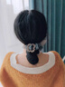 伊黛兒歐根紗大腸發(fā)圈女發(fā)繩韓國丸子頭繩高級感精致高檔春夏頭花發(fā)飾品 C2X101【黑色+藍灰色/2件裝】 曬單實(shí)拍圖