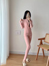 莫代爾德絨保暖內衣女士冬季中高領(lǐng)大碼加絨秋衣褲套裝修身美體打底衫 女中領(lǐng)炫彩淺紫 加厚羊羔絨 3XL 120-135斤 曬單實(shí)拍圖