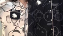 果殼（Gukoo）睡衣情侶裝一男一女秋季套裝女純棉情侶睡衣女士睡衣男可外穿A 白色女款（XS-XL） M 曬單實(shí)拍圖