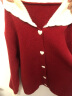 萨姆依    韩系少女穿搭秋冬新品加厚娃娃领针织开衫新年圣诞小香风盐系炸街软糯减龄甜美毛衣外套女学生 红色 均码 实拍图