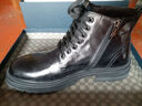 金利來(lái)（Goldlion）男鞋男靴正裝鞋時(shí)尚皮鞋加絨保暖厚底棉靴G520340212AAR黑色40 曬單實(shí)拍圖