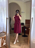 clotho Rennie品牌女裝襯衫連衣裙女2025夏季新款韓版氣質(zhì)減齡收腰顯瘦短袖裙子 藏青色 M 曬單實(shí)拍圖